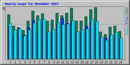 Hourly usage for November 2015