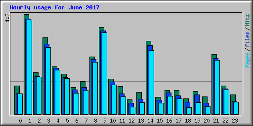 Hourly usage for June 2017